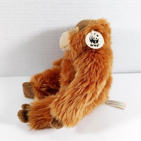 WWF World Wildlife Fund Orangutan 9” Plush Stuffed Animal Realistic  Monkey - Picture 3 of 4